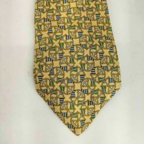 サルヴァトーレフェラガモ Salvatore Ferragamo 総柄 シルクネクタイ  メンズ